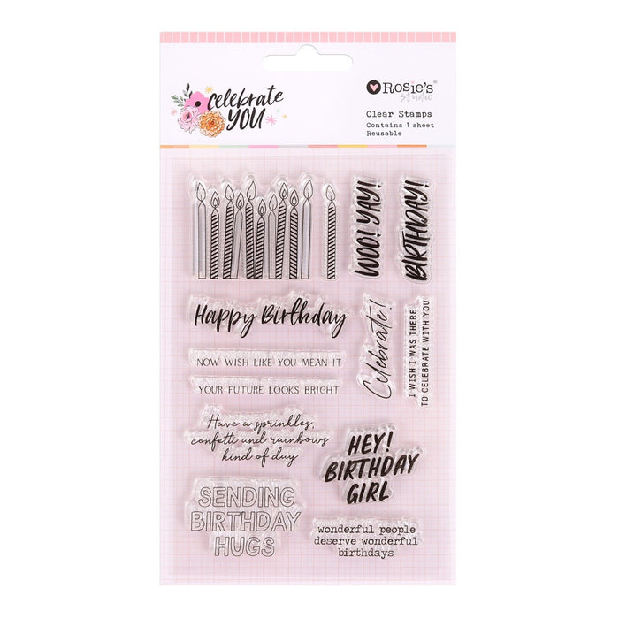 Rosie's Studio - Clear Stamps - Celebrate You