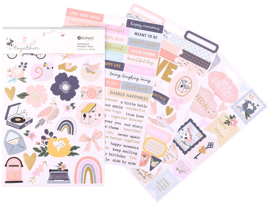 Rosie's Studio - Cardstock Sticker Pack - Better Together