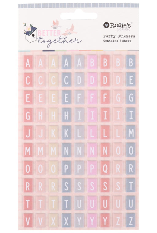 Rosie's Studio - Puffy Stickers - Better Together - Mini Alphabet