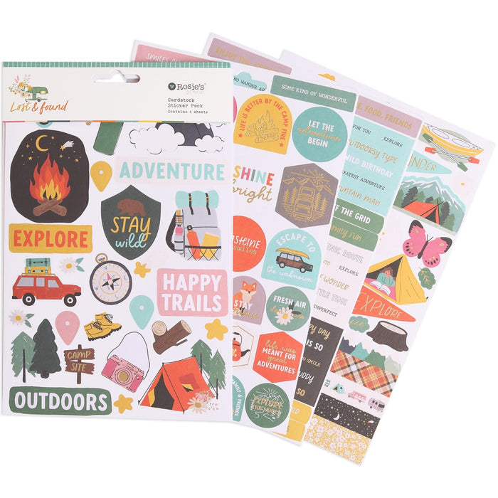 Rosie's Studio - Cardstock Sticker Pack - Lost & Found