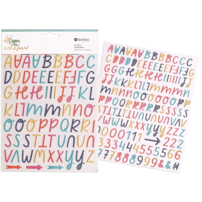 Rosie's Studio - Puffy Stickers - Lost & Found - Alphabet