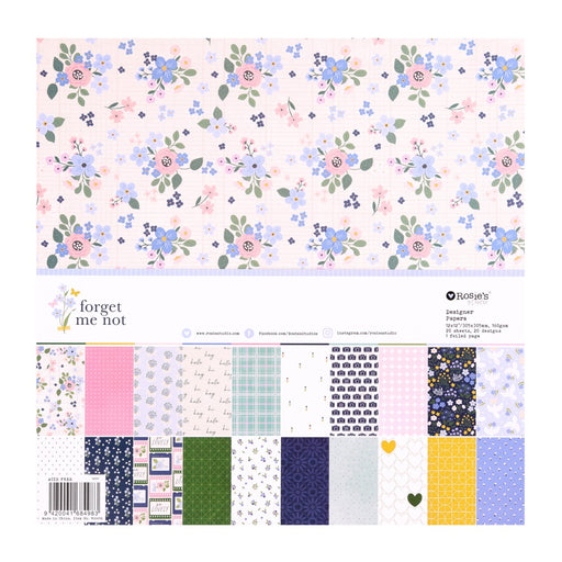 Forget Me Not 12x12 Designer Paper Pack (20 Single Sided Sheets including 3 Foiled Sheets)