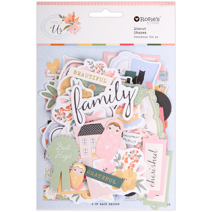 Rosie's Studio - This is Us Paper - Paper Diecuts - 164 Pieces