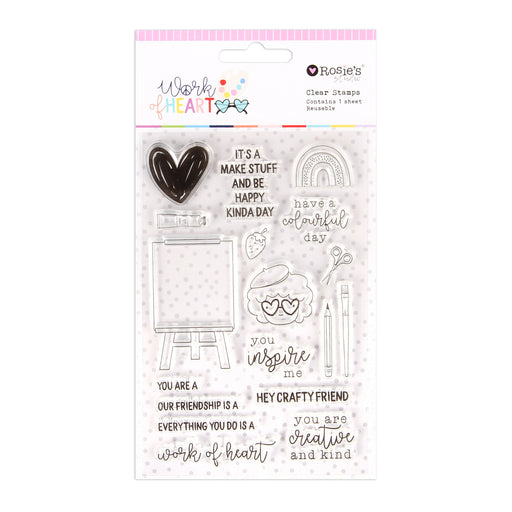 Rosie's Studio - Clear Stamps - Work of Heart