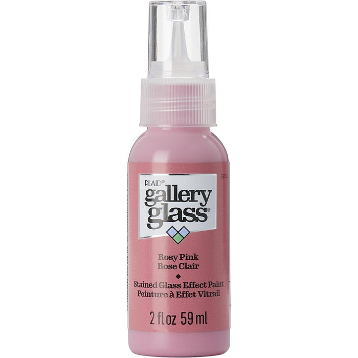 FolkArt Gallery Glass Paint 2oz- Rosy Pink