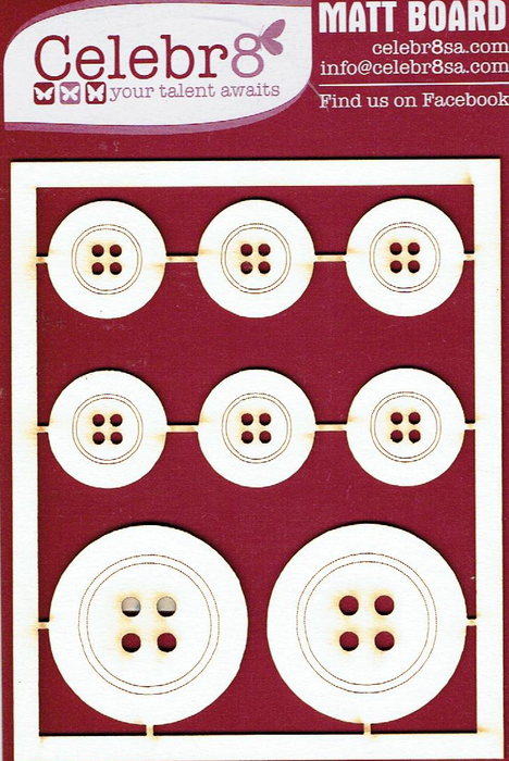 Celebr8 - Embellishments - Matt Board - Buttons (Round)