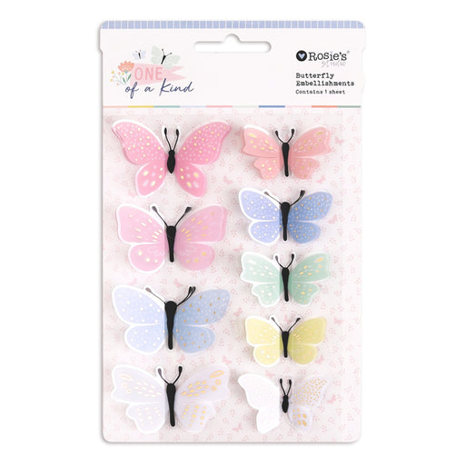 Rosie's Studio - One of a Kind - Butterflies Embellishments