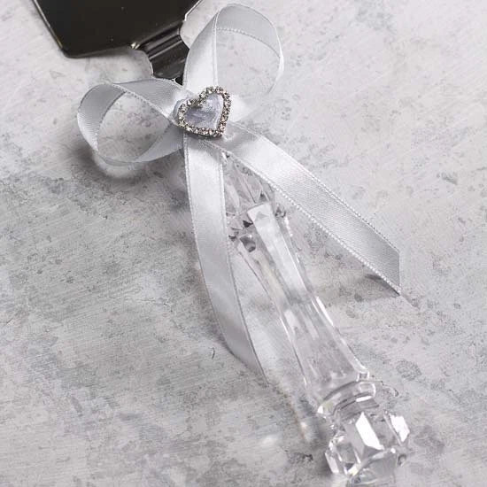 Victoria Lynn- Imprinted Heart 25th Anniversary Server - Silver