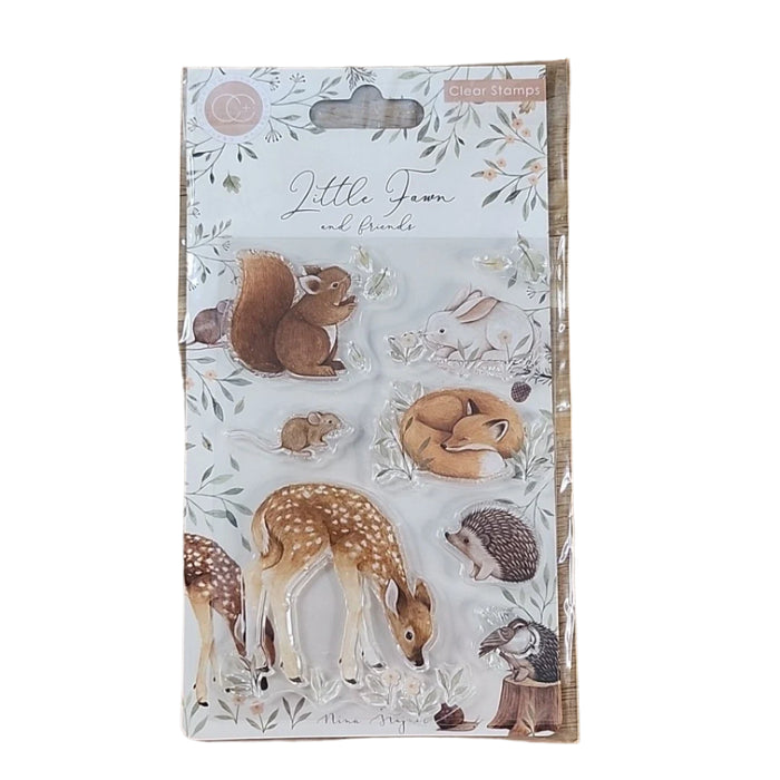 Craft Consortium - Clear Rubber Stamp Set - Baby Animals Little Fawn
