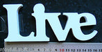 Darice - White Wood - Cutout Letters - Word LIVE Sign