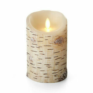 Luminara 7" Painted Birch (Real Wax) Flameless - Pillar, 1 Candle
