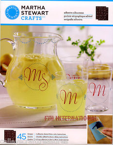 Martha Stewart Crafts - Adhesive Silkscreens - Elegant Alphabet