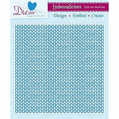 Crafter's Companion - 8"x8" Embossalicious Folder - Knit one Pearl one(only A4 & bigger machines)