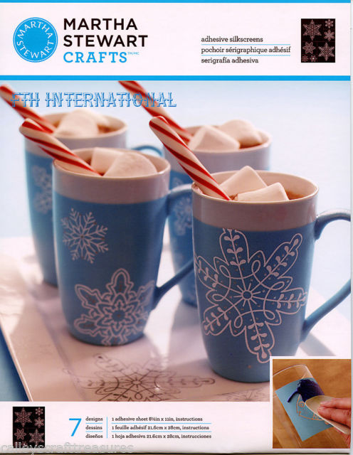 Martha Stewart Crafts - Adhesive Silkscreens - Snowflakes