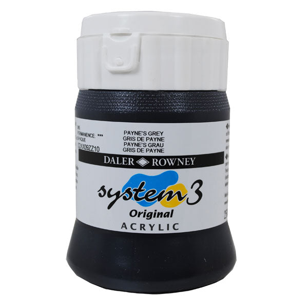 Daler-Rowney - Original System 3 Acrylic - 250ml - Paynes Grey