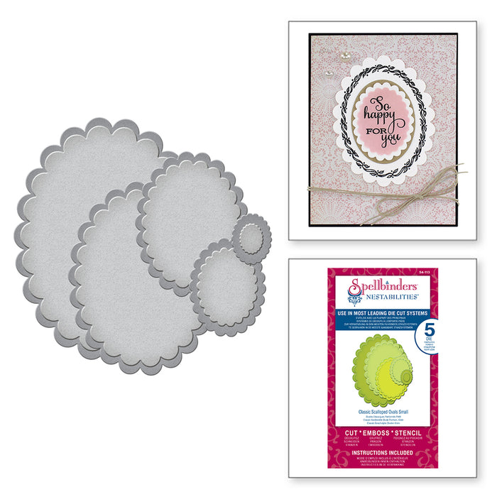 Spellbinders - Nestabilities Dies - Classic Scalloped Ovals Small