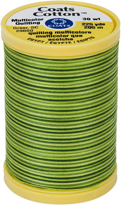 Coats Cotton Machine Spring Green Quilting Thread, 225 yd, Multicolor