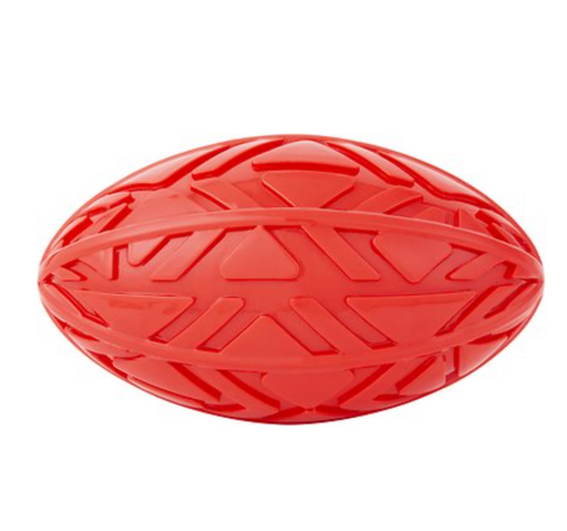 Frisco - Squeaky Football Dog Toy - Red 6"