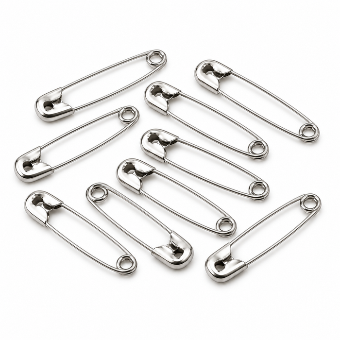 Doodles - Safety Pins - 55mm - Silver - 10pk