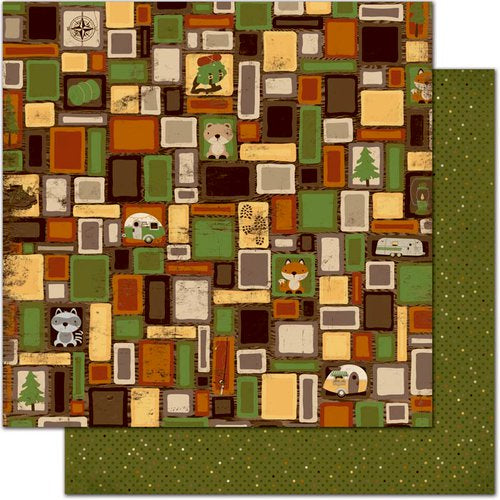 BoBunny - 12"x12" DS-Paper - Camp-a-lot - Squares