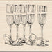 Inkadinkado - Wood Mounted Stamp - Champagne Glasses