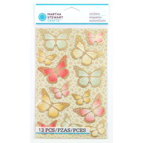 Martha Stewart Crafts - Stickers with Foil Accents - Heirloom Butterfly