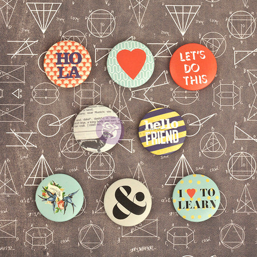 Prima Marketing - Flair Buttons - School Memories