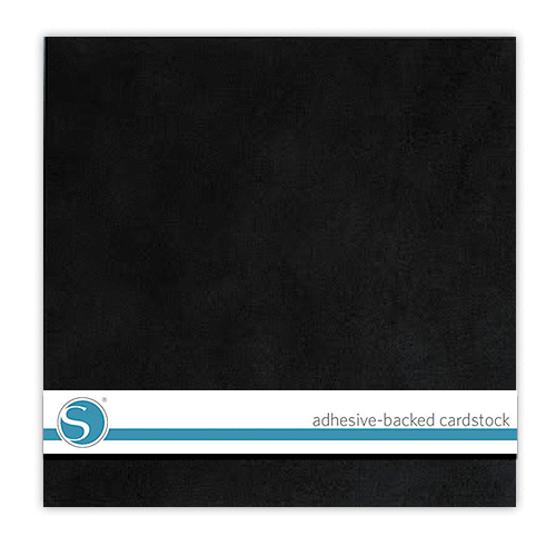 Silhouette America - 12 x 12 Self Adhesive Cardstock - Black (1sheet)