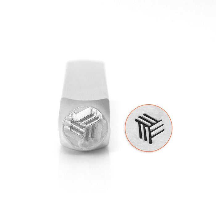 Impress Art Angled Line Texture Design Stamp, 6mm