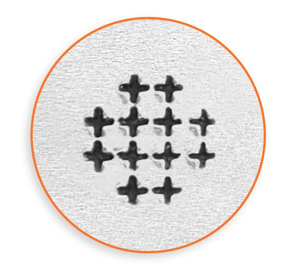 Small Cross Texture Design Stamp, 6mm
