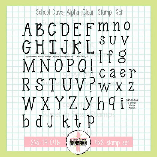 Sweet-n-Sassy-Stamps - School Days Alpha Clear Stamp Set