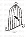 Great Impressions - Wood Mounted Stamp - Birdcage 1