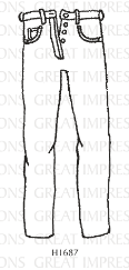 Great Impressions - Wood Mounted Stamp - Pants