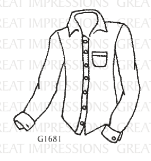 Great Impressions - Wood Mounted Stamp - Shirt