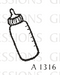 Great Impressions - Wood Mounted Stamp - Baby Bottle