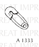 Great Impressions - Wood Mounted Stamp - Diaper Pin