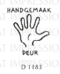 Great Impressions - Wood Mounted Stamp - Handgemaak Duer