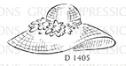 Great Impressions - Wood Mounted Stamp - Flower Hat