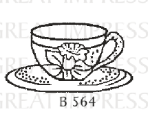 Great Impressions - Wood Mounted Stamp - Tea Cup