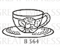 Great Impressions - Wood Mounted Stamp - Tea Cup