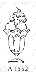 Great Impressions - Wood Mounted Stamp - Ice Cream