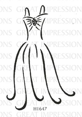 Great Impressions - Wood Mounted Stamp - Dress 2