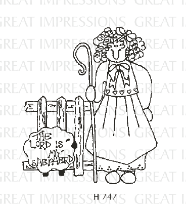 Great Impressions - Wood Mounted Stamp - The Lord is my Shepherd