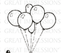 Great Impressions - Wood Mounted Stamp - Balloons