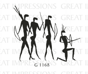 Great Impressions - Wood Mounted Stamp - Bushmen