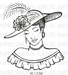 Great Impressions - Wood Mounted Stamp - Lady with Hat