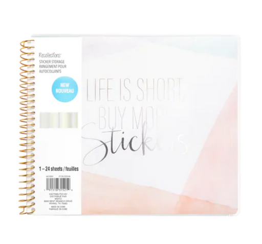 Sticker Storage Book - by Recollections - Quote - Life is short
