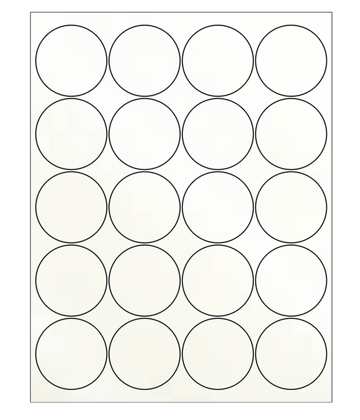 Doodles - Laser Printable - 2" Circle Labels - Clear Gloss - 10 Pack (200 Labels)