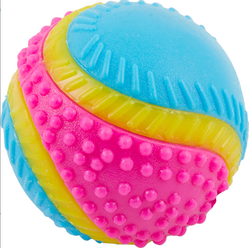 Ethical Pet - Sensory Ball Tough Dog Chew Toy, Color Varies - 3.25"