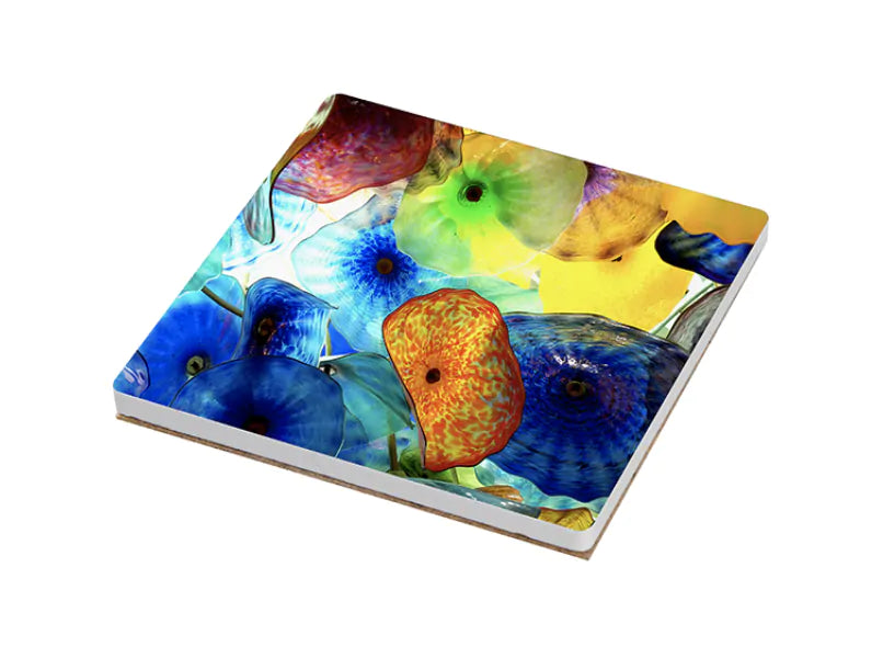 Doodles - Sublimation Blanks - Square Ceramic Coaster with Cork